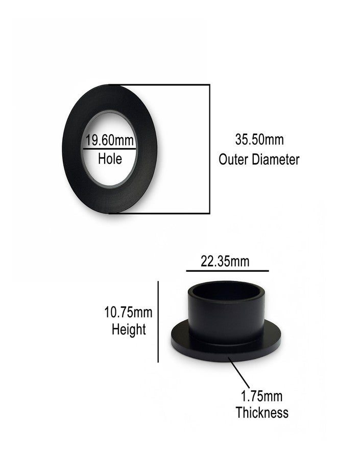 Moksh Plus Brass Round Key Hole Cover 19mm Air Bush for Covering Hole (Pack of 3 Pcs.) (Z-Black) - Image 2